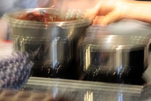 Cooking pots blur