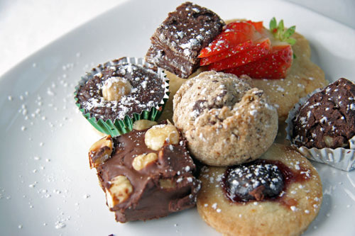 A plate of petit fours