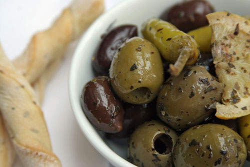 Bread olives always break the ice!
