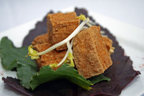 Crispy marinated tofu