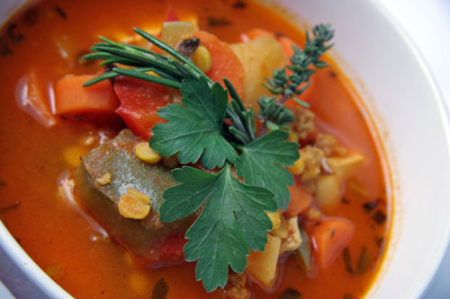 Healing winter vegetable stew